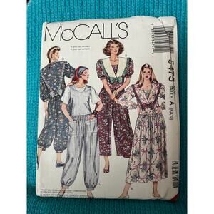 MacCalls 5475 pattern Jumpsuit dress oversized sailor collar size 6 8 10